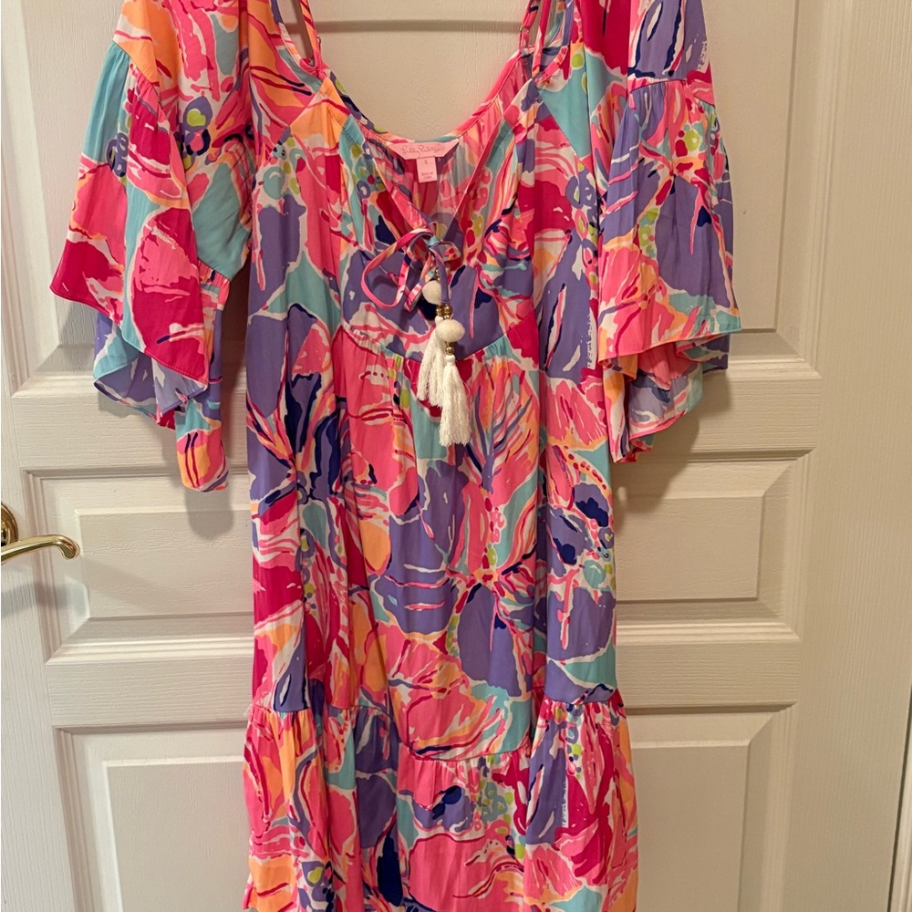 Lilly Pulitzer Colorful Floral Midi Dress